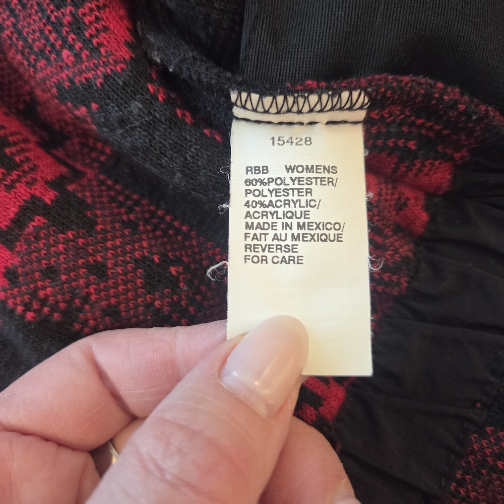 Vintage Woolrich Buffalo Plaid Fleece Vest, Velour Collar 90s Cabincore Large - Picture 8 of 12